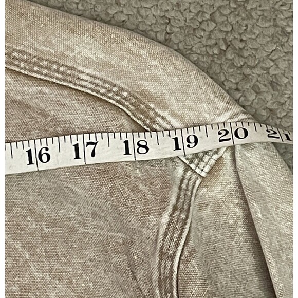 Carhartt Rugged Outdoor Vintage Canvas Acid Wash Chore Shirt Mens XL USA Made - Picture 4 of 16